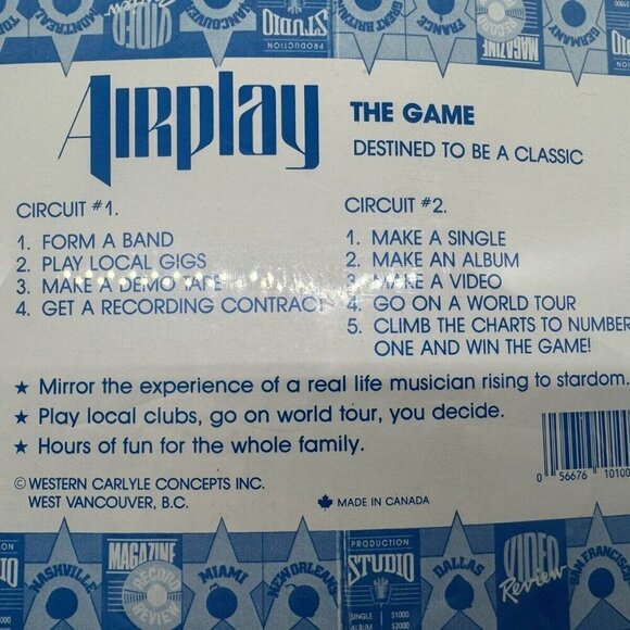 Sealed Vintage Airplay The Board Game - Form your Band Made In Canada - Picture 4 of 5